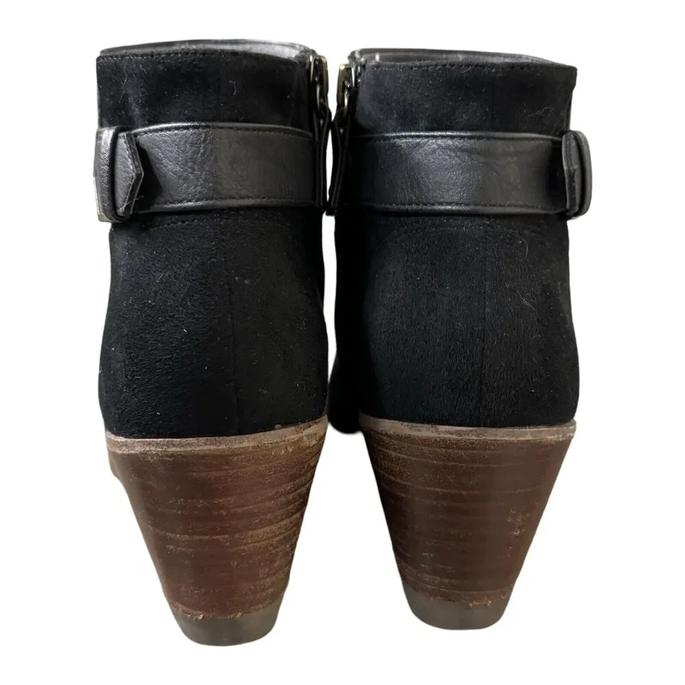 Dr. Scholls Boots Womens 9 Black Noelle Wedge Casual Ankle Booties Casual Office